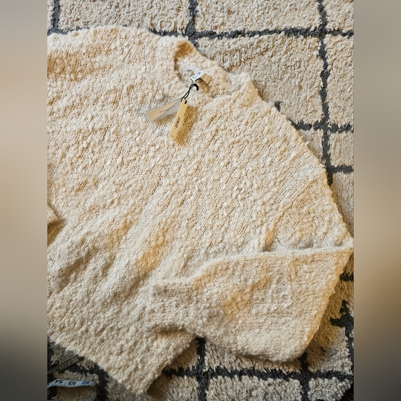 Banana Republic Alpaca Wool Blend Puff Sleeve Sweater Medium - Picture 1 of 5